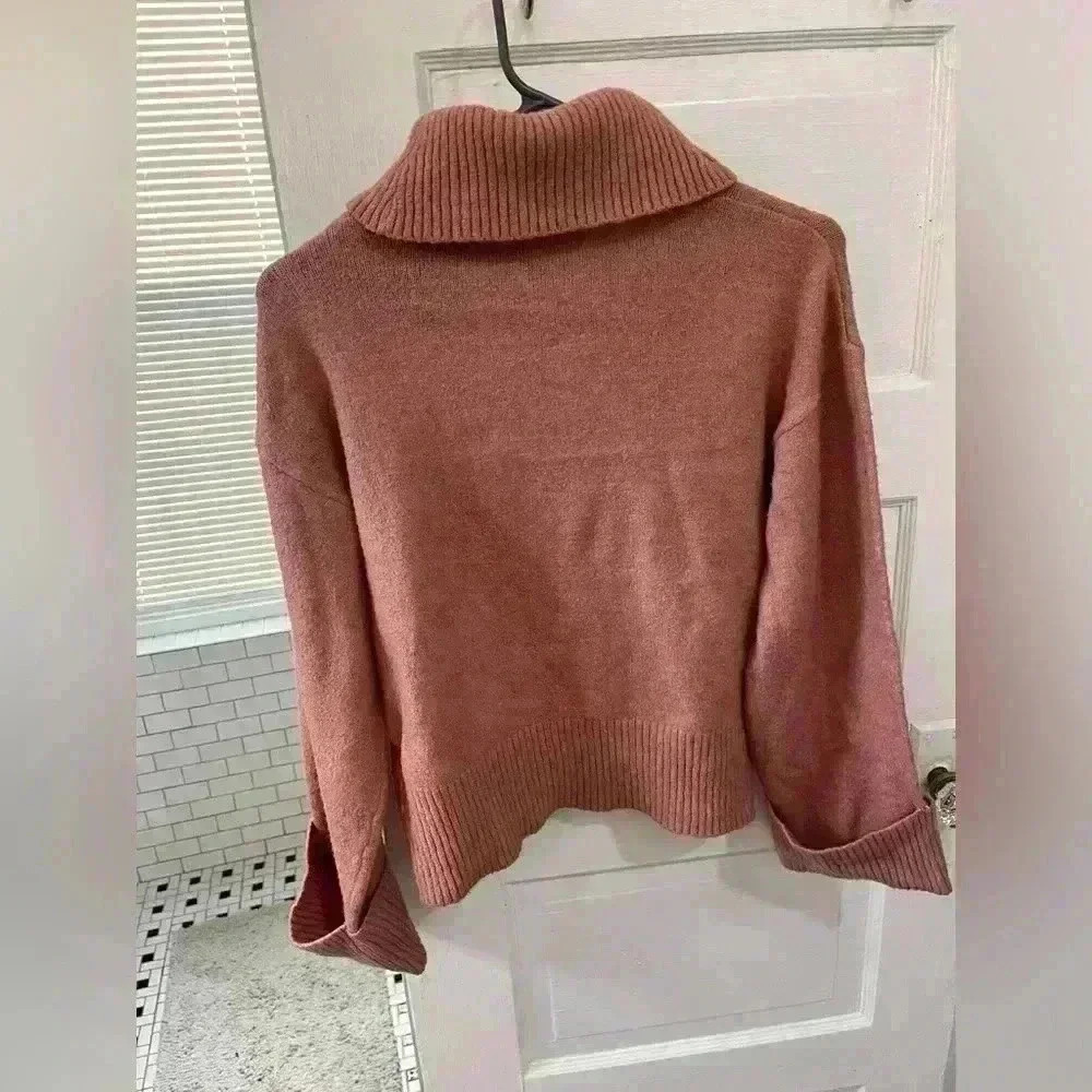 VILA Pink Turtleneck Sweater - Picture 9 of 9